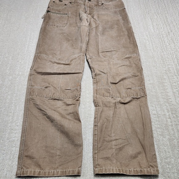 Kuhl Pants Men 34x32 Crag Series Double Front Vintage Patina Dye Canvas Climbing - Picture 1 of 13